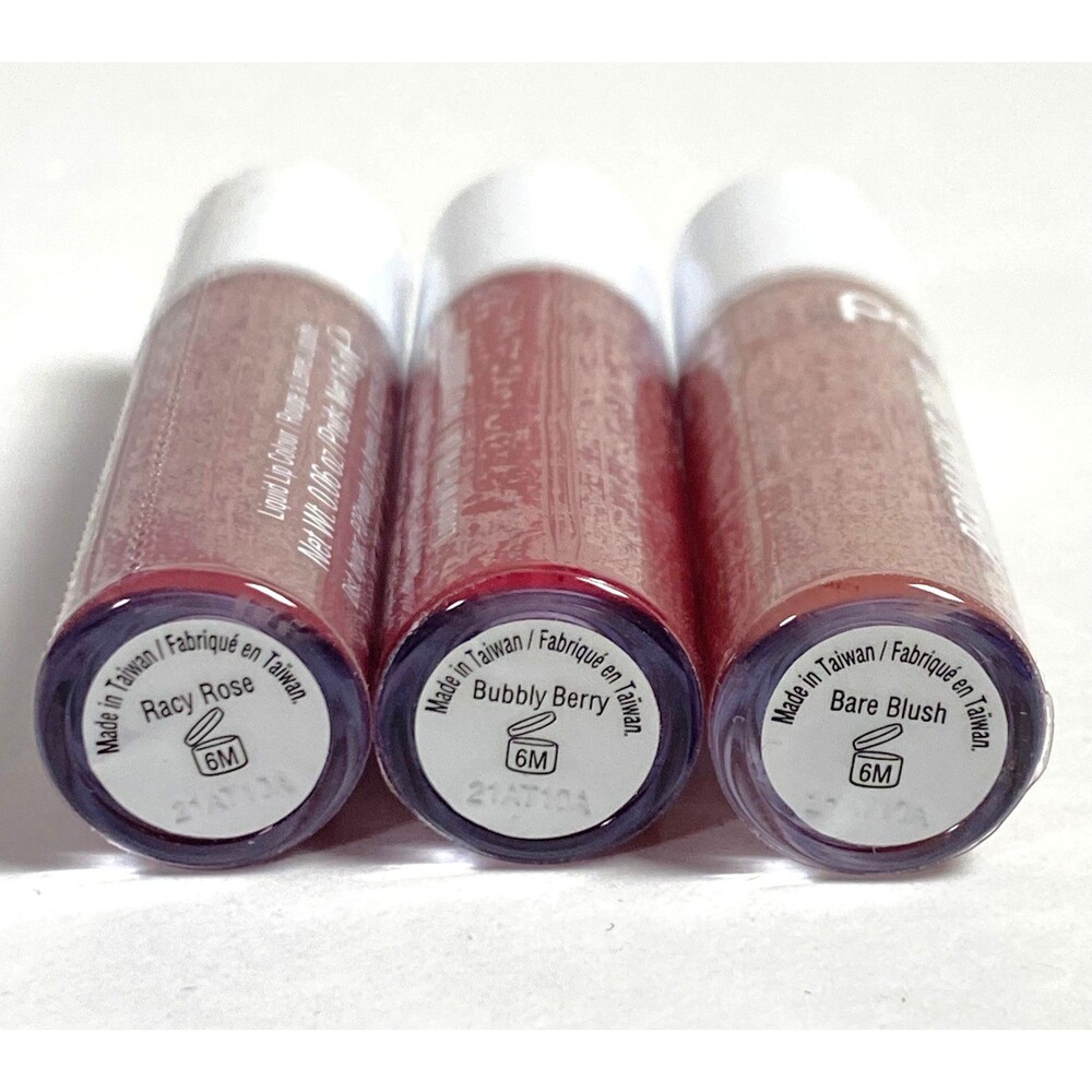 Pop Beauty Lot of 3 Permanent Pout Lip Color Rose / Berry / Blush New Sealed - Picture 2 of 5